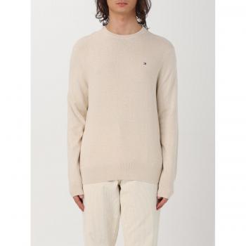 Tommy Hilfiger Regular Fit Pima Cotton Cashmere Sweater for Men - Size XL - Brown/Cream