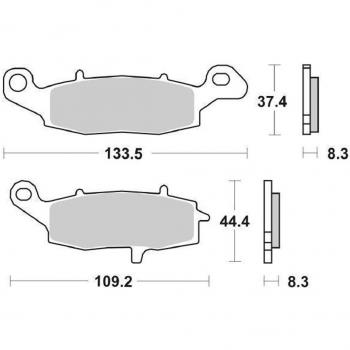 Pastillas de freno sinterizadas SBS 705HS para moto carretera