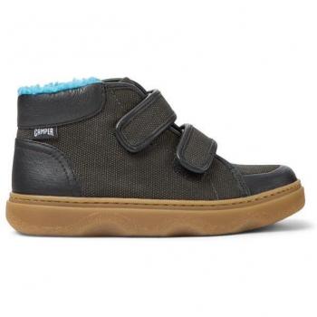 Botines de niño Kiddo gris con borrego interior en piel y algodón Camper
