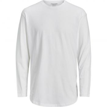 Jack & Jones Noa Long Sleeve T-Shirt - White, Relaxed Fit, XS