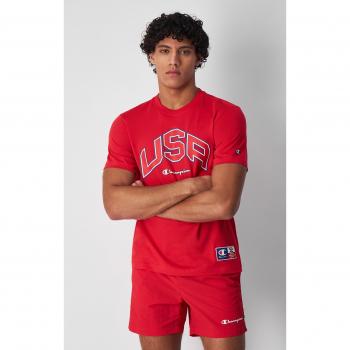 Camiseta Champion Roja Legacy Printed Logo Tee