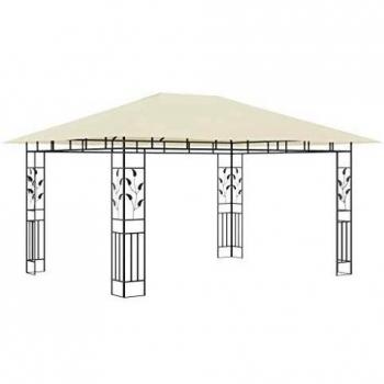 vidaXL Gazebo with Mosquito Net 4x3x2.73 m Cream 180 g/m²