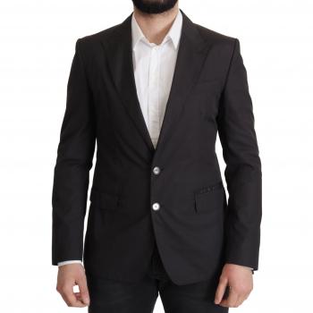 Dolce & Gabbana Black Single Breasted TAORMINA Breasted Blazer - IT50 | L, Formal Blazers, male, Black, Size: L Slim Fit Wool Blazer