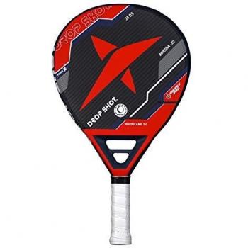 DROP SHOT Hurricane 1.0 Pala de Pádel, Unisex Adulto, Rojo, 360-380 gr