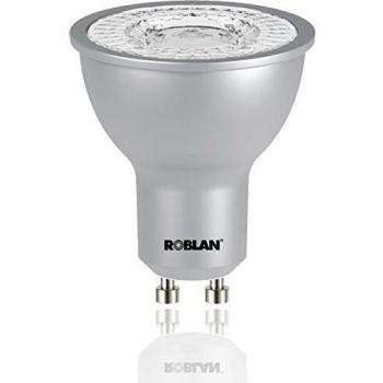Roblan ECOSKYB100 Bombilla GU10, 6 W, Aluminio, 1 Unidad