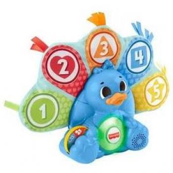 Fisher-Price Linkimals Pavo Real - Juguete educativo con luces y sonidos, enseña colores y a contar, recomendado para bebés a partir de 9 meses (Mattel HNN80)