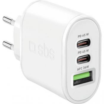 Cargador de dispositivo móvil SBS TETRUSB2CGAN65W Universal Blanco