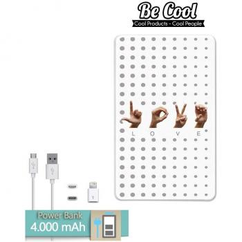 Becool® - Batería Externa Power Bank 4000 mah + Gratis 1 cable USB-MicroUsb