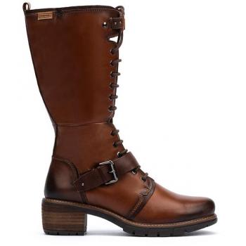 Botas de mujer Pikolinos SAN SEBASTIA de piel con cordones y cremallera lateral