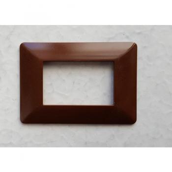Placas ABS para Serie Matix Bticino Compatibles 3, 4 y 6 Módulos Color Madera Oscura - 6 Foros