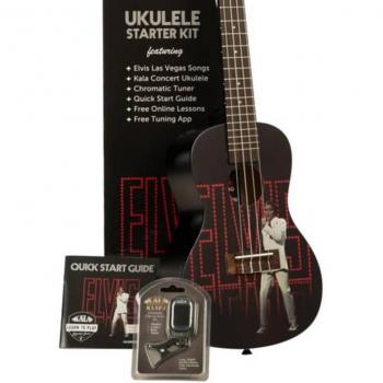 Kala Learn to Play Elvis Viva Las Vegas Concert Ukulele Starter Kit