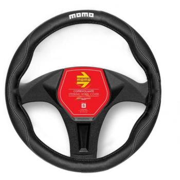 Funda para Volante Momo MOMLSWC011BW Negro Ø 36,5 - 39 cm