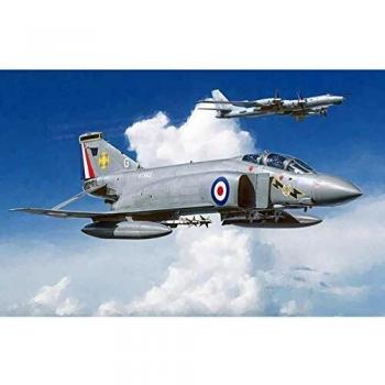 Kit de Construcción Italeri Dónnell F-4 Phantom FG.1 Escala 1:72, Modelismo Detallado en Color Plateado (1434)