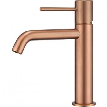Grifo de lavabo monomando Monza en oro rosa cepillado