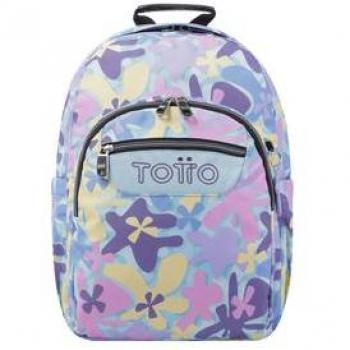 Mochila escolar TOTTO flores hawaianas Acuarela-6JS