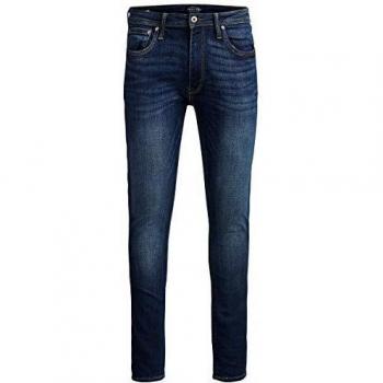 Jack & Jones Iliam Original Skinny Jeans 30W 36L Blue Denim