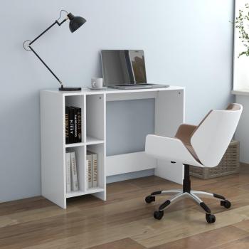Escritorio blanco 102,5x35x75 cm de madera contrachapada