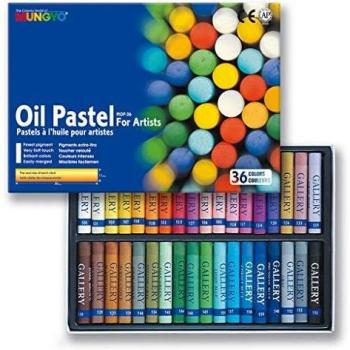Pasteles al óleo Mungyo Caja 36 piezas colores surtidos 11 x 70 mm
