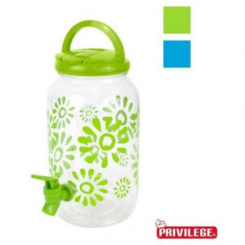 TARRO DISPENSADOR PLÁSTICO 3,8LT PRIVILEGE - COLORES SURTIDOS