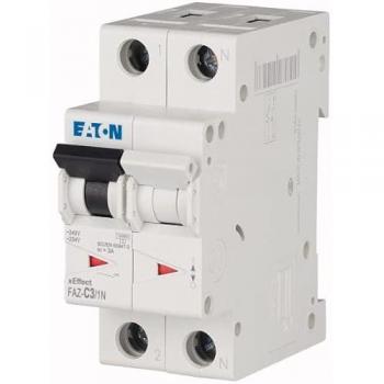Eaton FAZ-C3/1N Miniature Circuit Breaker, Type C, 1P+N, 3A, 10kA Breaking Capacity