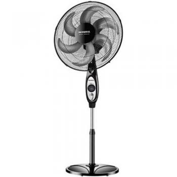 Ventilador de Pie Mondial V68, 85W, 6 Aspas, Oscilante y Desmontable, Negro