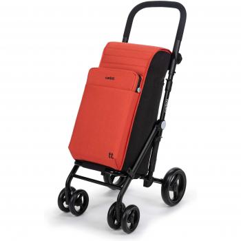 Carro de compra plegable Carlett Urban Quad 4 ruedas con freno