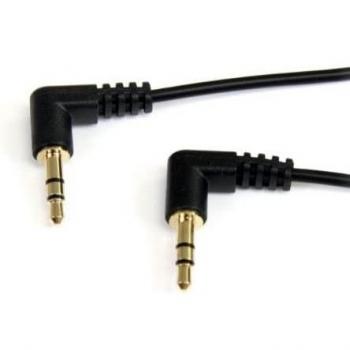 StarTech.com 3 ft Slim 3.5mm Right Angle Stereo Audio Cable - M/M