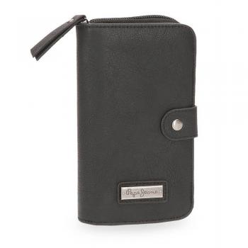 Pepe Jeans Croc Monedero, 16 cm, 0.56 Litros, Negro