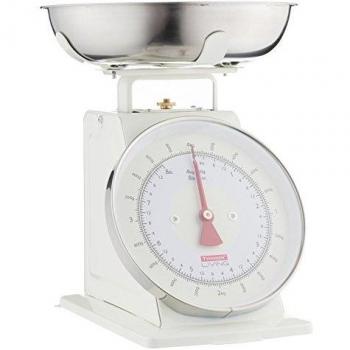 Typhoon Living Kitchen Weighing Scales with Stainless Steel Bowl, 15 x 26 x 22 cm, Cream