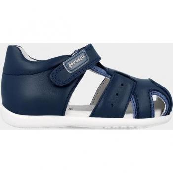 Sandalias cerradas de bebé niño de piel con cierre adherente - GARVALIN SANDALIA OCEAN 242310 AZUL MARINO