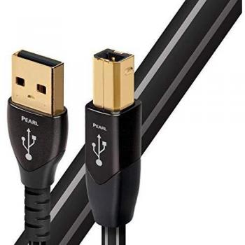 Cable USB A-B 0.75m AudioQuest Pearl, 2.0, Negro, Conectores Macho/Macho, Oro