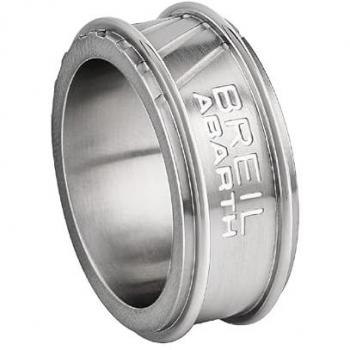 Anillo de Hombre ABARTH en Acero Bilux, Talla 19 y 21, Sin Piedras - Colección BREIL Joya