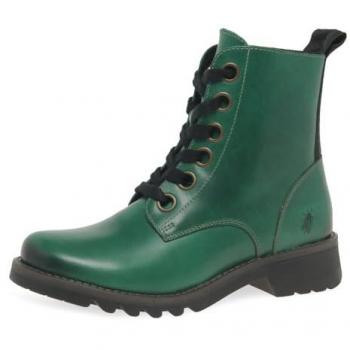 Fly London Women's Ragi Military Style Ankle Boots - Shamrock Green - Size 8