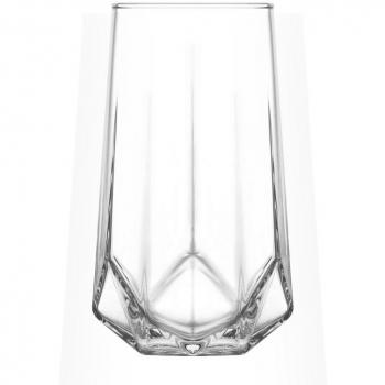 SET DE 6 VASOS DE CRISTAL LAV VALERIA 460CC, CLÁSICOS PARA AGUA, BEBIDAS Y CÓCTELES, APTOS PARA LAVAVAJILLAS