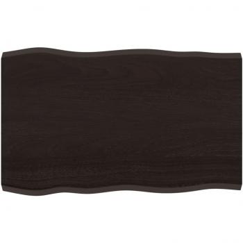 Tablero Mesa Madera Tratada Roble Borde Natural Gris 80x50x4 cm Vidaxl