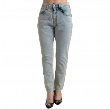 Dolce & Gabbana Blue Washed Cotton Mid Waist Skinny Jeans - IT40|S, Slim-fit Jeans, female, Blue, Size: XS, Zipper Closure
