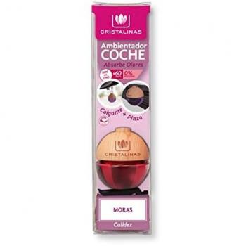 CRISTALINAS Ambientador de Coche – Absorbe los malos olores de tu vehículo con un agradable Aroma a Moras