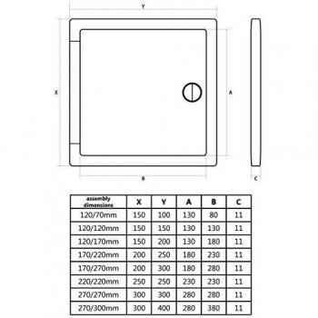 Panel de Acceso Inspección Plástico ABS 200x300mm