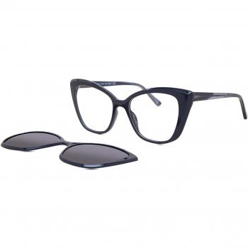 Cat Eye Clip-On TR90 Women's Prescription Glasses Online Blue Size 52 - Blue Light Block Available - SmartBuy Collection
