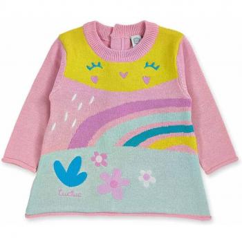 Tuc Tuc - Vestido de bebé niña tricot rosa Dragon Finder