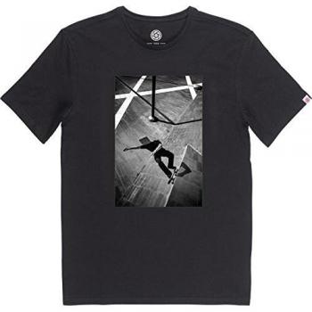 Element Hombre Manga Corta Camiseta Continental - Off Negro, L