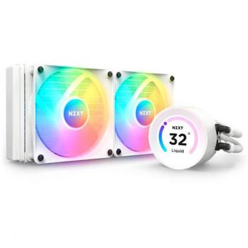 NZXT Kraken Elite 240 RGB White - Sistema de Refrigeración Líquida AIO, 240mm, Iluminación RGB, Color Blanco