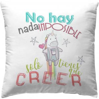 Martina Home Unicornio Funda de Cojín, Tela, Multicolor, 50 x 50 cm