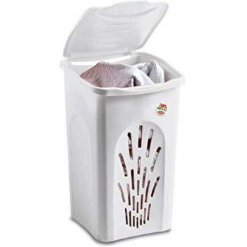 Cesto Portabiancheria Traforado Primavera 50 Litros Blanco