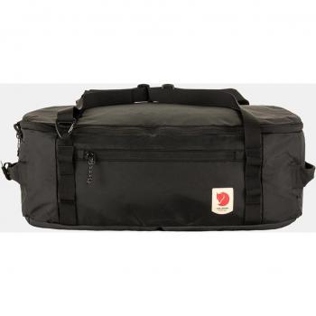 Fjällräven - Bolsa de lona Duffel 22L color negro, capacidad de 22 litros, material resistente al agua, diseño portátil con asas y correa ajustable, compartimento principal espacioso con cierre de cremallera,