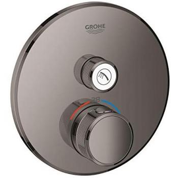 Termostato de Ducha Grohtherm SmartControl con Instalación Empotrada y Llave de Corte, 1 Salida, Color Grafito Duro