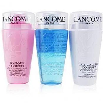 Lancôme 3-Piece Cleansing and Toning Kit: Bi-Facil Double-Action Eye Makeup Remover 75ml, Galatée Confort Comforting Milky Cream Cleanser 75ml, Tonique Confort Re-H
