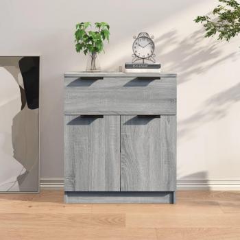 Aparador gris de madera multicapa Sonoma 60x30x70 cm