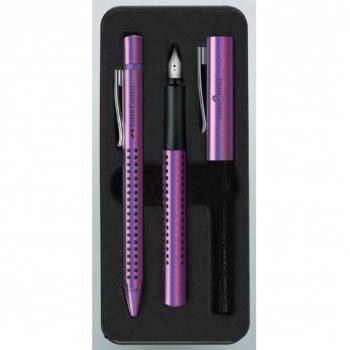 Faber-Castell Grip 2011 Gift Set Fountain Pen M and Ballpoint Pen XB, Violet