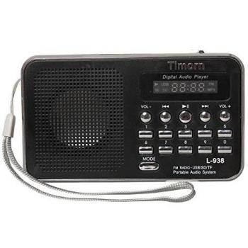 Timorn Radio Mini portátil Reproductor de música Soporta la función de la Tarjeta de TF/USB/SD / MP3 / FM Radio